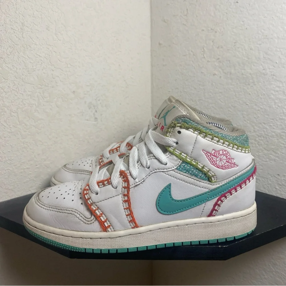 Jordan 1 multi knit white blue orange - Picture 3 of 7